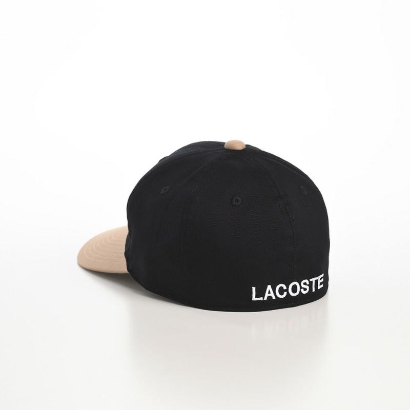 ラコステのキャップ BIG "WANI" BICOLOR CAP（ビッグワニバイカラーキャップ） L1276 ブラック