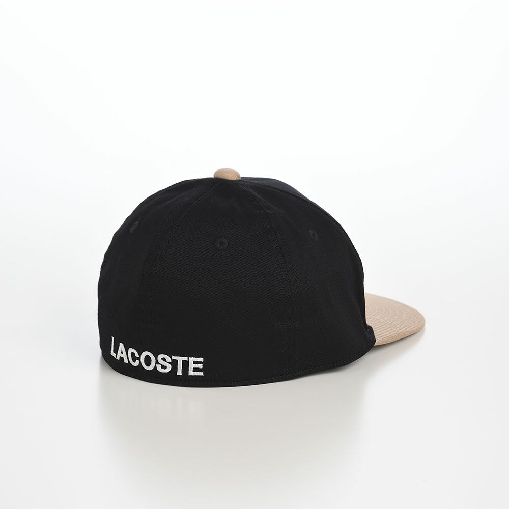 ラコステのキャップ BIG "WANI" BICOLOR CAP（ビッグワニバイカラーキャップ） L1276 ブラック