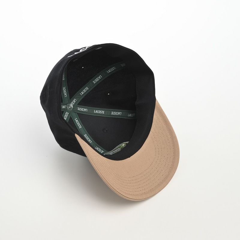 ラコステのキャップ BIG "WANI" BICOLOR CAP（ビッグワニバイカラーキャップ） L1276 ブラック