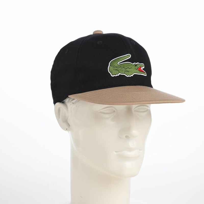 ラコステのキャップ BIG "WANI" BICOLOR CAP（ビッグワニバイカラーキャップ） L1276 ブラック
