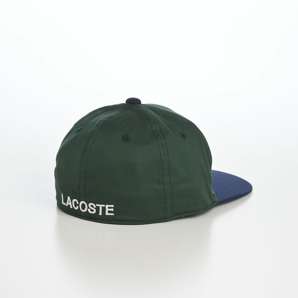 ラコステのキャップ BIG "WANI" BICOLOR CAP（ビッグワニバイカラーキャップ） L1276 グリーン