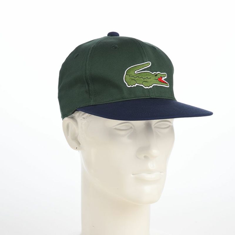 ラコステのキャップ BIG "WANI" BICOLOR CAP（ビッグワニバイカラーキャップ） L1276 グリーン