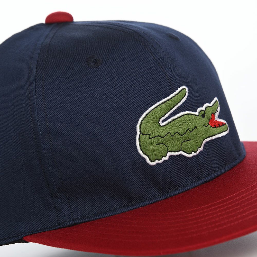 ラコステのキャップ BIG "WANI" BICOLOR CAP（ビッグワニバイカラーキャップ） L1276 ネイビー