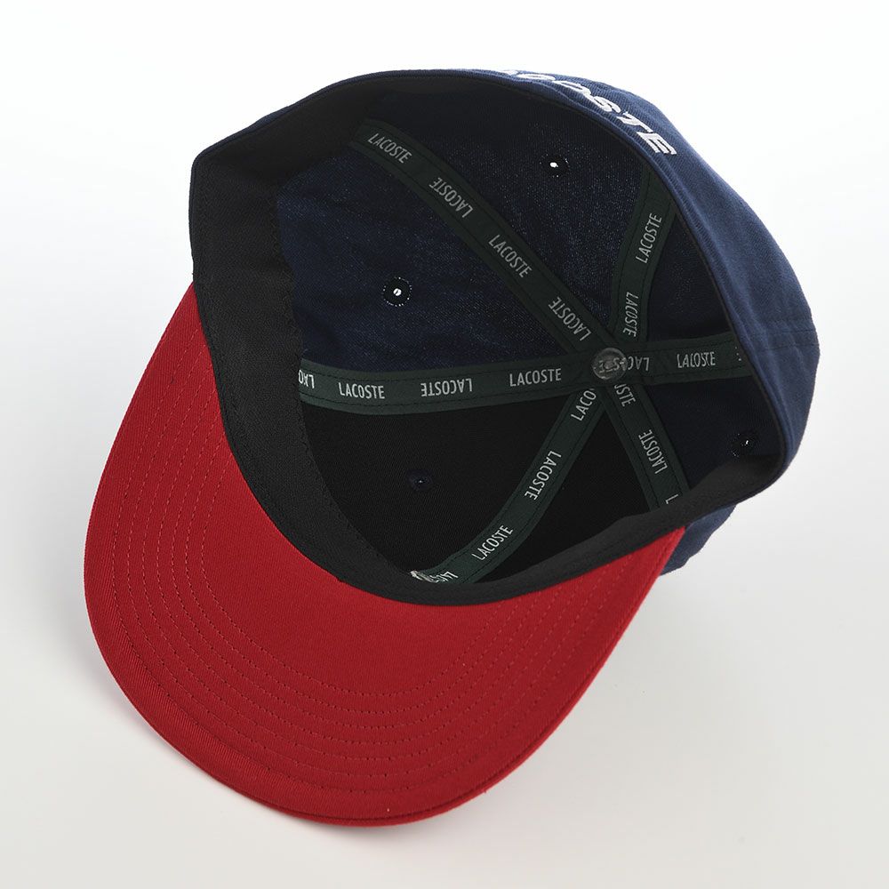ラコステのキャップ BIG "WANI" BICOLOR CAP（ビッグワニバイカラーキャップ） L1276 ネイビー