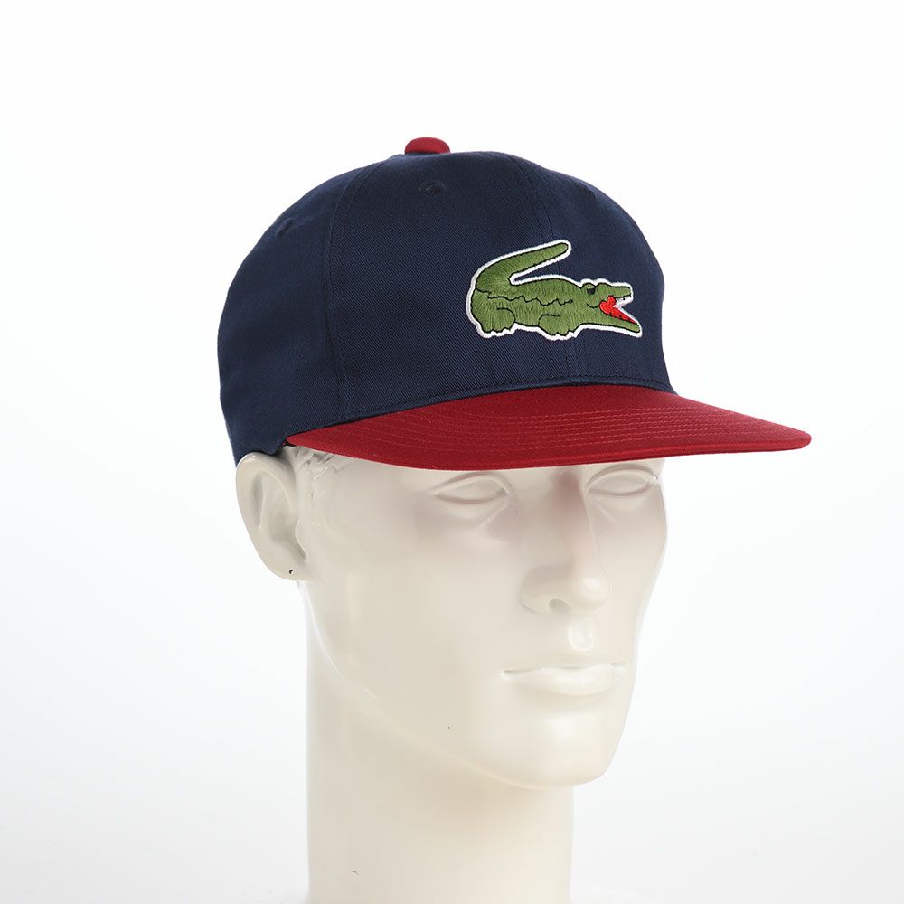 ラコステのキャップ BIG "WANI" BICOLOR CAP（ビッグワニバイカラーキャップ） L1276 ネイビー