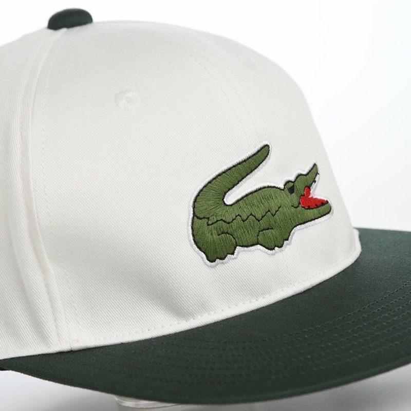 ラコステのキャップ BIG "WANI" BICOLOR CAP（ビッグワニバイカラーキャップ） L1276 ホワイト