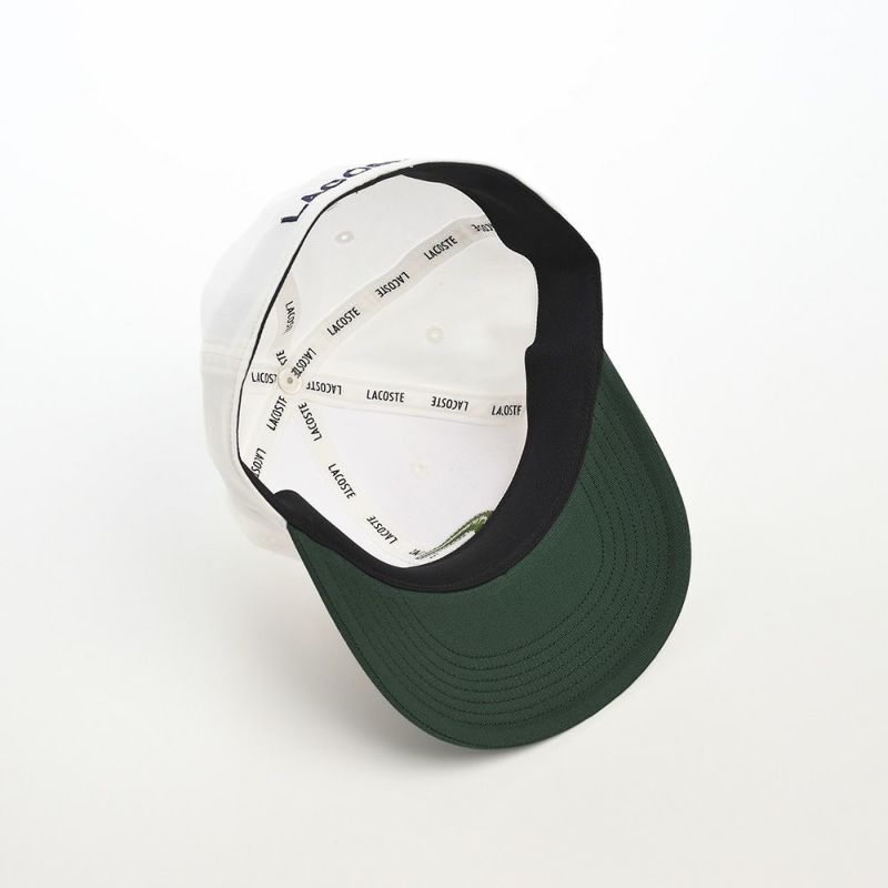 ラコステのキャップ BIG "WANI" BICOLOR CAP（ビッグワニバイカラーキャップ） L1276 ホワイト