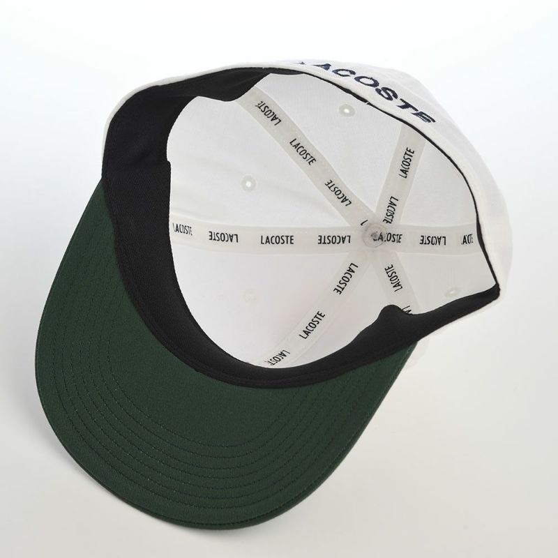 ラコステのキャップ BIG "WANI" BICOLOR CAP（ビッグワニバイカラーキャップ） L1276 ホワイト