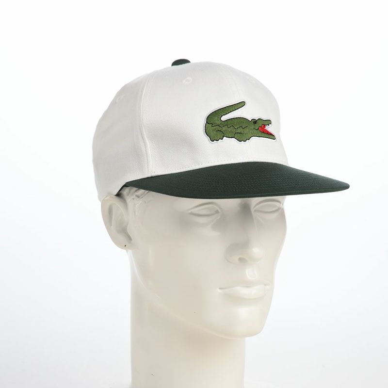 ラコステのキャップ BIG "WANI" BICOLOR CAP（ビッグワニバイカラーキャップ） L1276 ホワイト