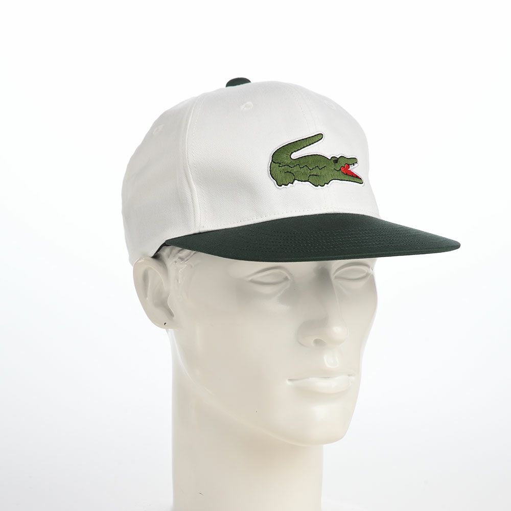 ラコステのキャップ BIG "WANI" BICOLOR CAP（ビッグワニバイカラーキャップ） L1276 ホワイト