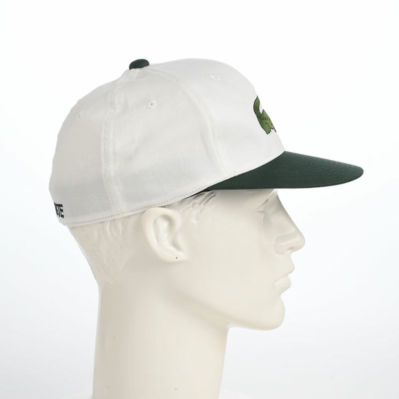 ラコステのキャップ BIG "WANI" BICOLOR CAP（ビッグワニバイカラーキャップ） L1276 ホワイト