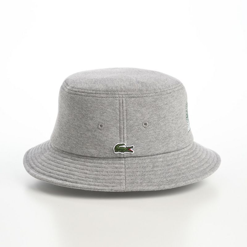 ラコステのバケットハット PRINT SWEAT BUCKET HAT（プリントスウェットバケットハット） L1268 グレー