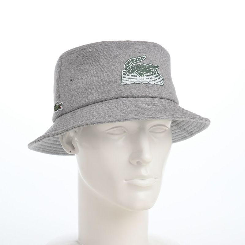 ラコステのバケットハット PRINT SWEAT BUCKET HAT（プリントスウェットバケットハット） L1268 グレー