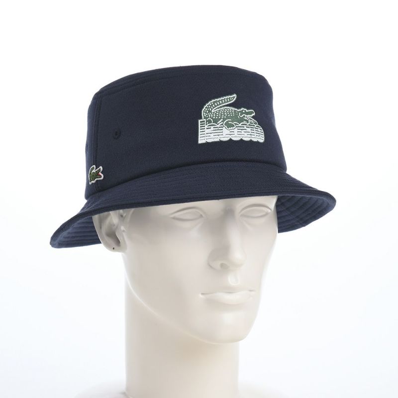 ラコステのバケットハット PRINT SWEAT BUCKET HAT（プリントスウェットバケットハット） L1268 ネイビー