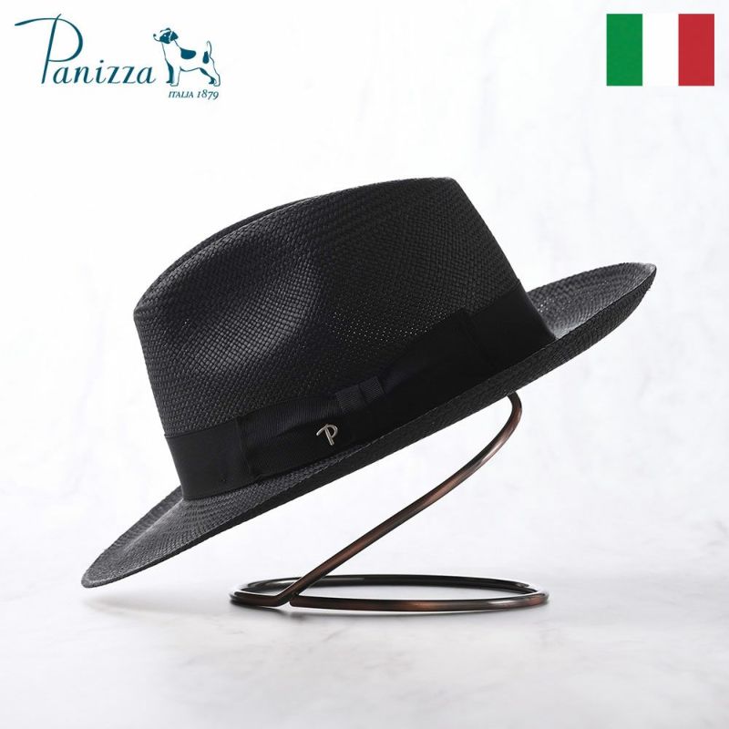 帽子 パナマハット パナマ帽 Panizza（パニッツァ） DORADO MEZZANOTTE（ドラド メッザノッテ） ブラック