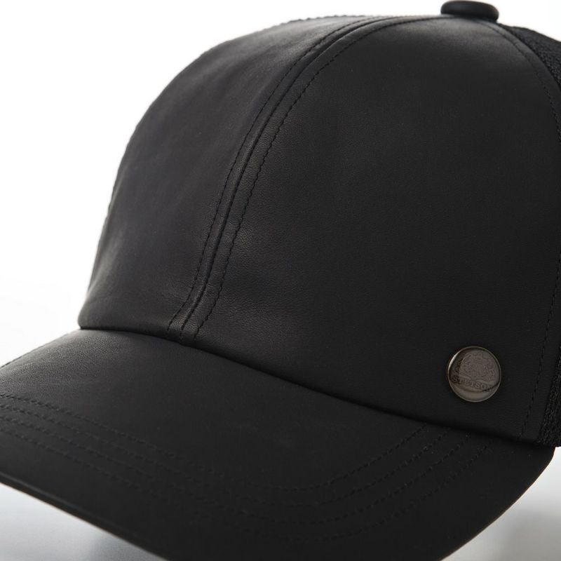 ステットソンのキャップ WASHABLE LEATHER CAP（ウォッシャブル レザー キャップ）SE709 ブラック