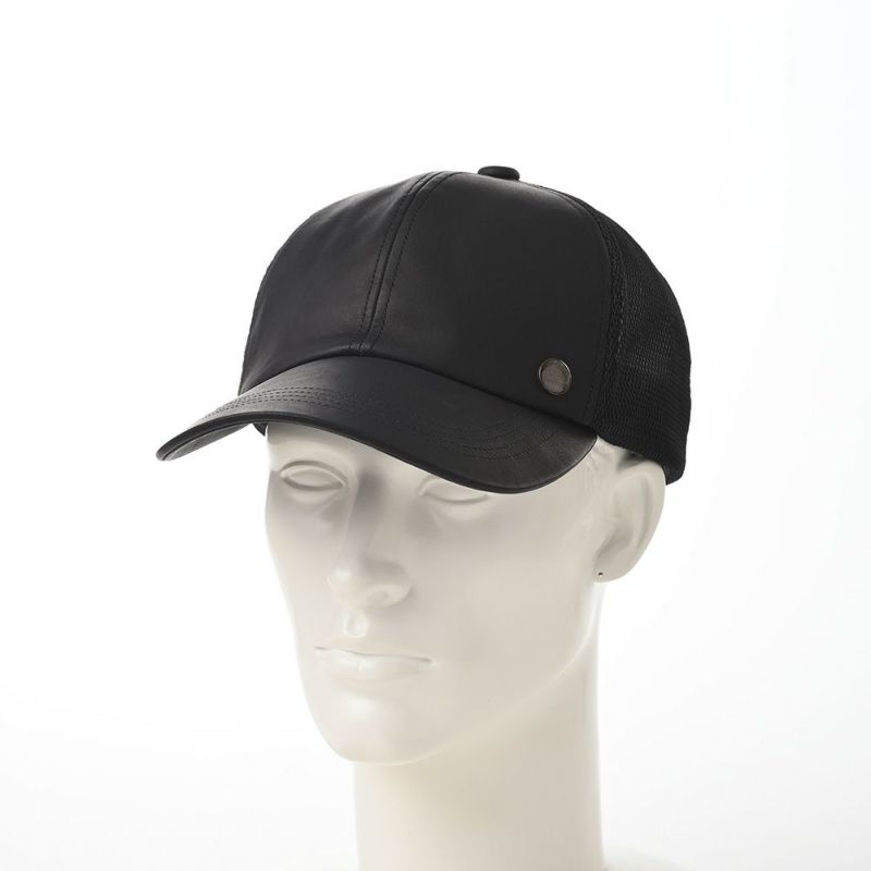 ステットソンのキャップ WASHABLE LEATHER CAP（ウォッシャブル レザー キャップ）SE709 ブラック