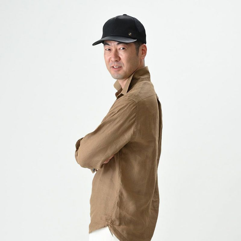 ステットソンのキャップ WASHABLE LEATHER CAP（ウォッシャブル レザー キャップ）SE709 ブラック