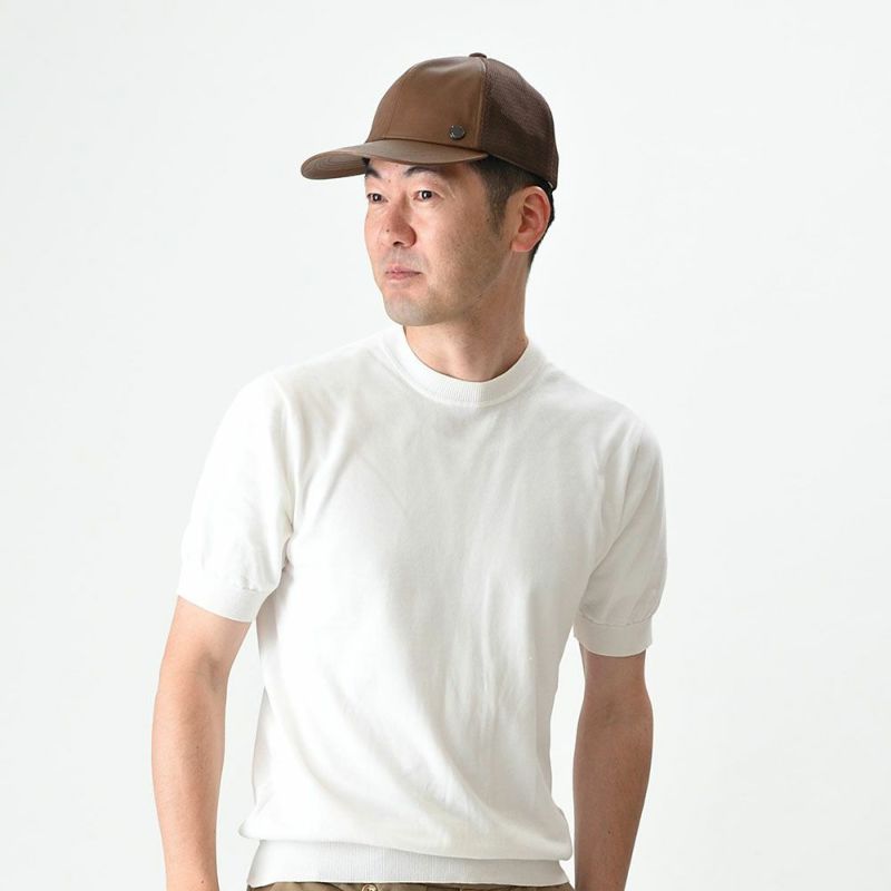 ステットソンのキャップ WASHABLE LEATHER CAP（ウォッシャブル レザー キャップ）SE709 ブラウン