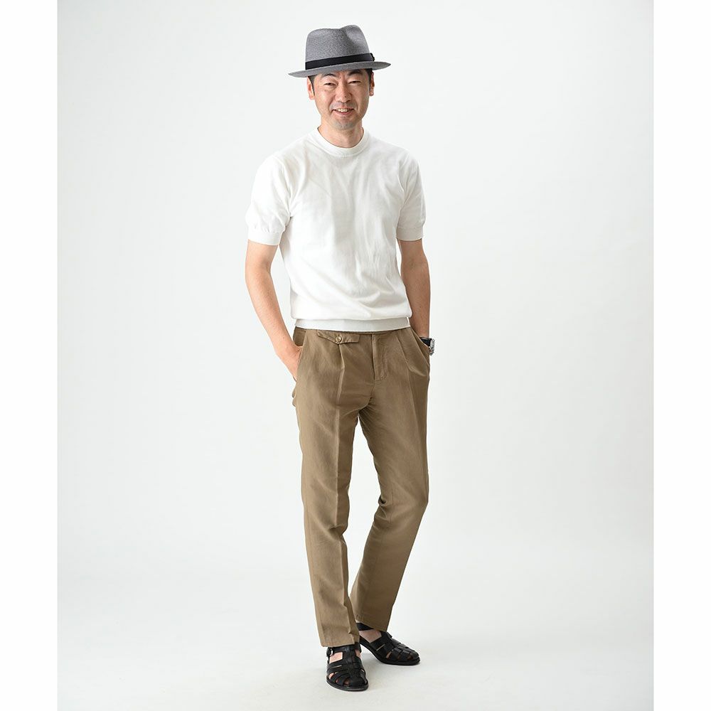 ノックスのブレードハット Linen Braid Hat（リネン ブレード ハット）PK グレー