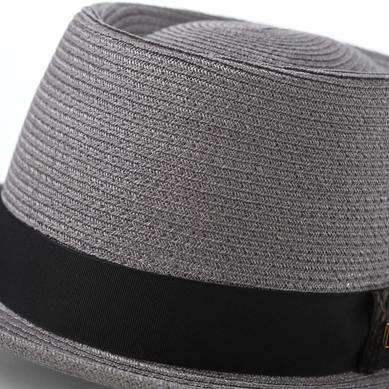 ノックスのブレードハット Linen Braid Hat（リネン ブレード ポークパイ）ポークパイ グレー