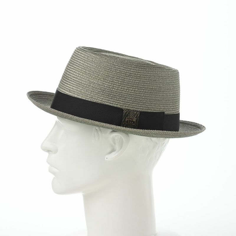 ノックスのブレードハット Linen Braid Hat（リネン ブレード ポークパイ）ポークパイ オリーブ