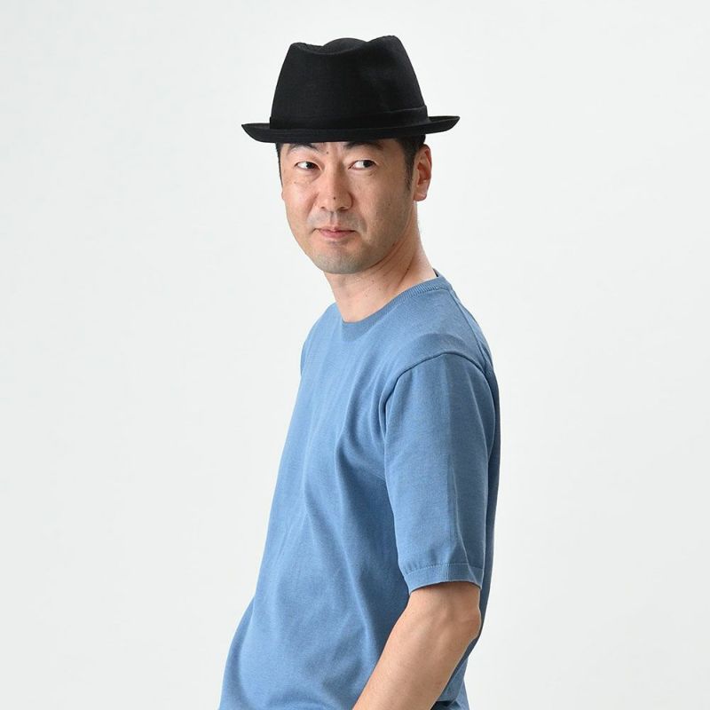 マローネのソフトハット Trilby Linen（トリルビー リネン） MT305 ブラック