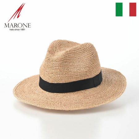 マローネのソフトハット Flat Brim Raffia（フラットブリム ラフィア） 84160 ナチュラル