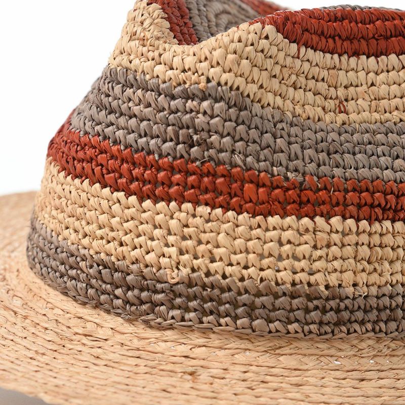 マローネのソフトハット Stripe Raffia（ストライプ ラフィア） 84161 ミックス