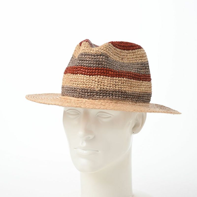 マローネのソフトハット Stripe Raffia（ストライプ ラフィア） 84161 ミックス