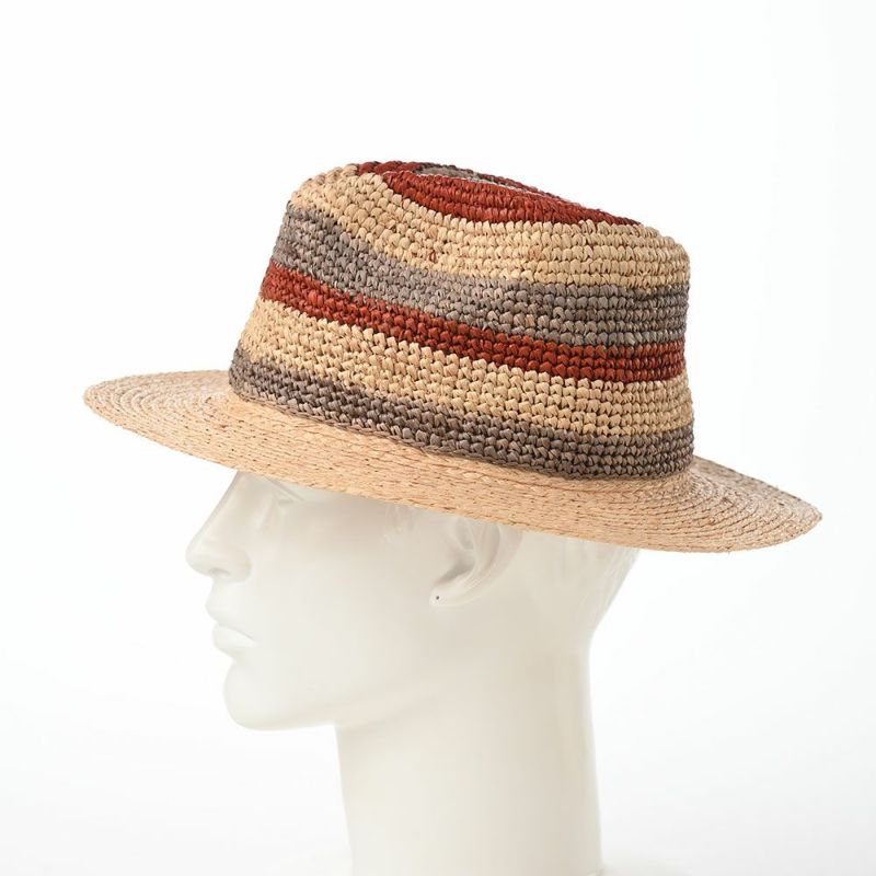 マローネのソフトハット Stripe Raffia（ストライプ ラフィア） 84161 ミックス