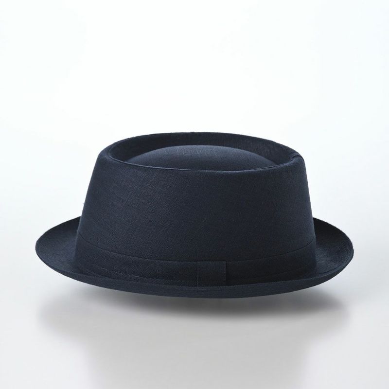 マローネのソフトハット Porkpie Linen（ポークパイ リネン） MT306 ネイビー