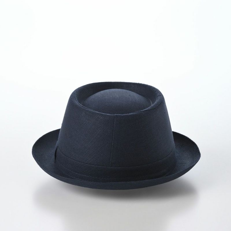 マローネのソフトハット Porkpie Linen（ポークパイ リネン） MT306 ネイビー