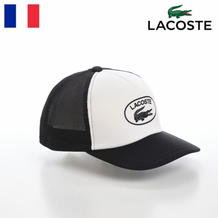 ラコステのキャップ OVAL LOGO MESH CAP（オーバルロゴメッシュキャップ） L1264 ブラック