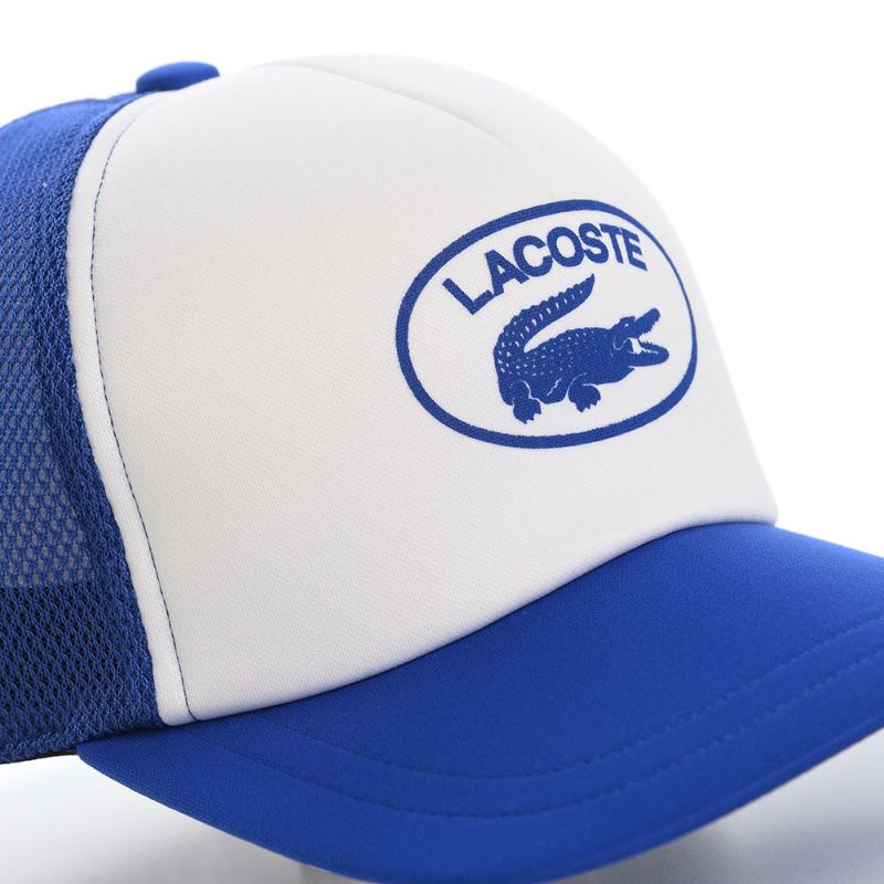 ラコステのキャップ OVAL LOGO MESH CAP（オーバルロゴメッシュキャップ） L1264 ブルー