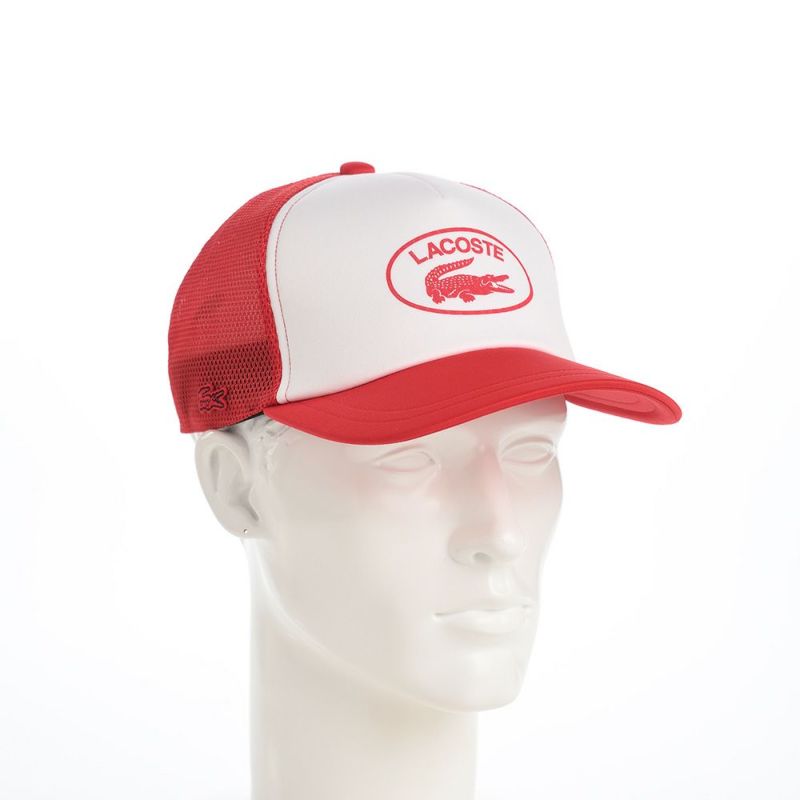 ラコステのキャップ OVAL LOGO MESH CAP（オーバルロゴメッシュキャップ） L1264 レッド