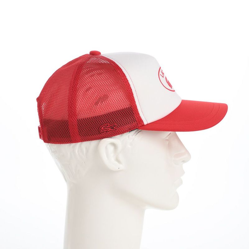 ラコステのキャップ OVAL LOGO MESH CAP（オーバルロゴメッシュキャップ） L1264 レッド