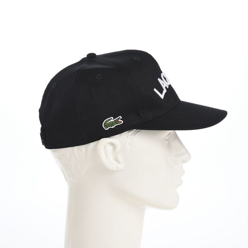 ラコステのキャップ ARCH LOGO FLAT VISOR CAP（アーチロゴフラットバイザーキャップ） L1273 ブラック