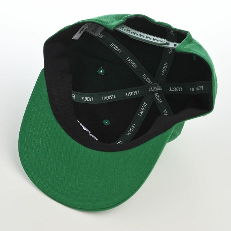 ラコステのキャップ ARCH LOGO FLAT VISOR CAP（アーチロゴフラットバイザーキャップ） L1273 グリーン