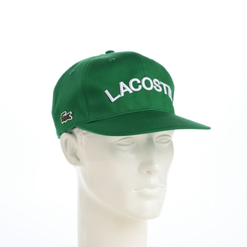 ラコステのキャップ ARCH LOGO FLAT VISOR CAP（アーチロゴフラットバイザーキャップ） L1273 グリーン