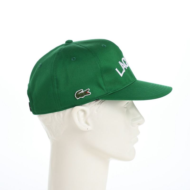 ラコステのキャップ ARCH LOGO FLAT VISOR CAP（アーチロゴフラットバイザーキャップ） L1273 グリーン