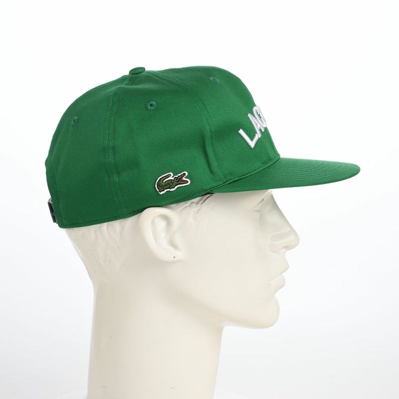 ラコステのキャップ ARCH LOGO FLAT VISOR CAP（アーチロゴフラットバイザーキャップ） L1273 グリーン