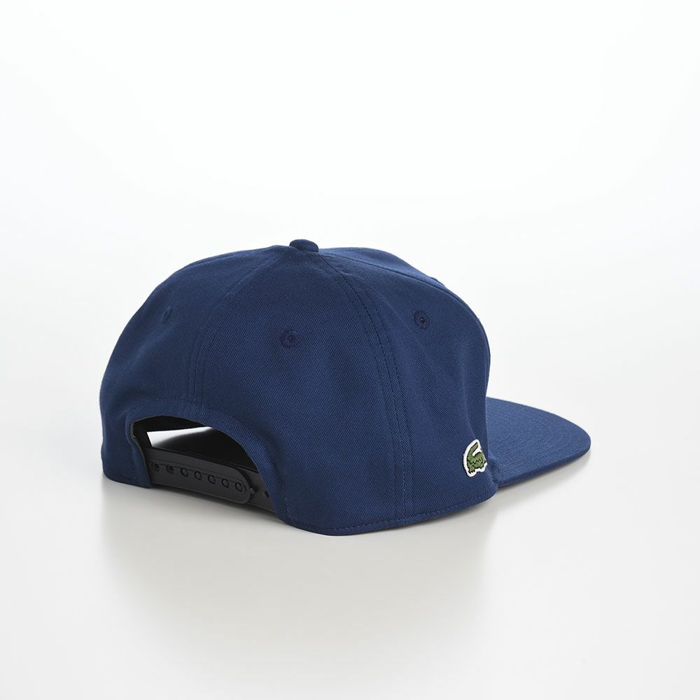 ラコステのキャップ ARCH LOGO FLAT VISOR CAP（アーチロゴフラットバイザーキャップ） L1273 ネイビー