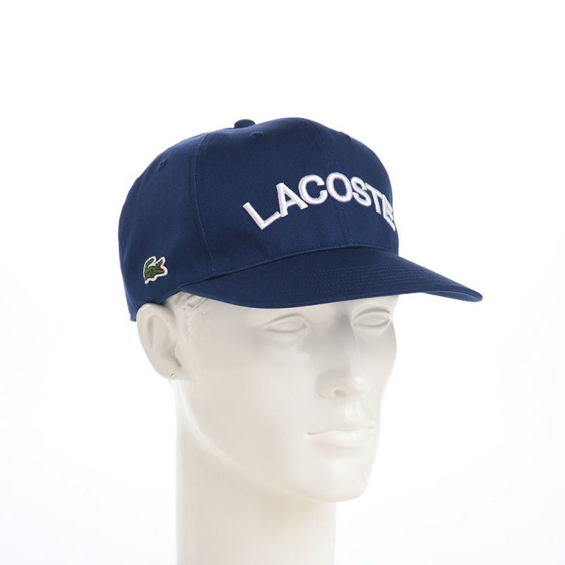 ラコステのキャップ ARCH LOGO FLAT VISOR CAP（アーチロゴフラットバイザーキャップ） L1273 ネイビー