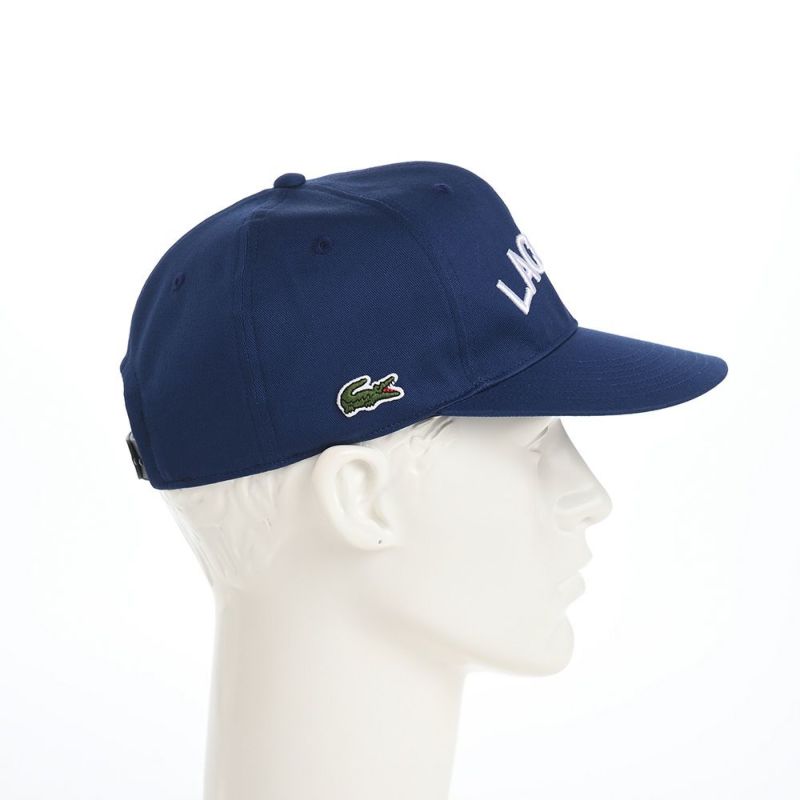 ラコステのキャップ ARCH LOGO FLAT VISOR CAP（アーチロゴフラットバイザーキャップ） L1273 ネイビー