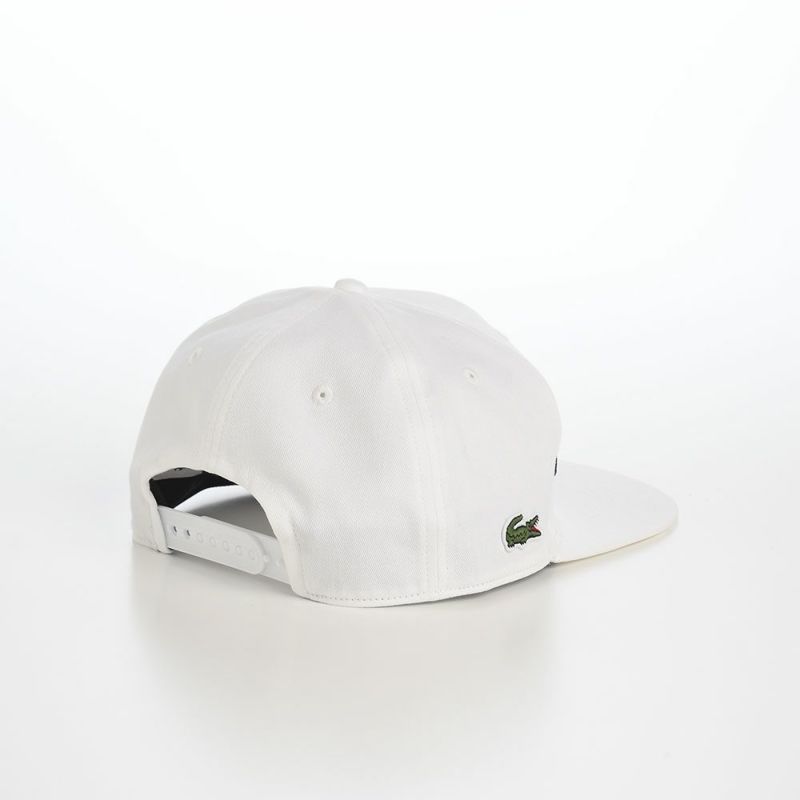 ラコステのキャップ ARCH LOGO FLAT VISOR CAP（アーチロゴフラットバイザーキャップ） L1273 ホワイト