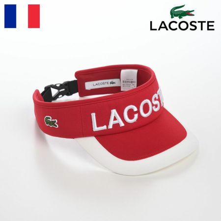 ラコステのサンバイザー LOGO VISOR（ロゴバイザー） L1277 レッド