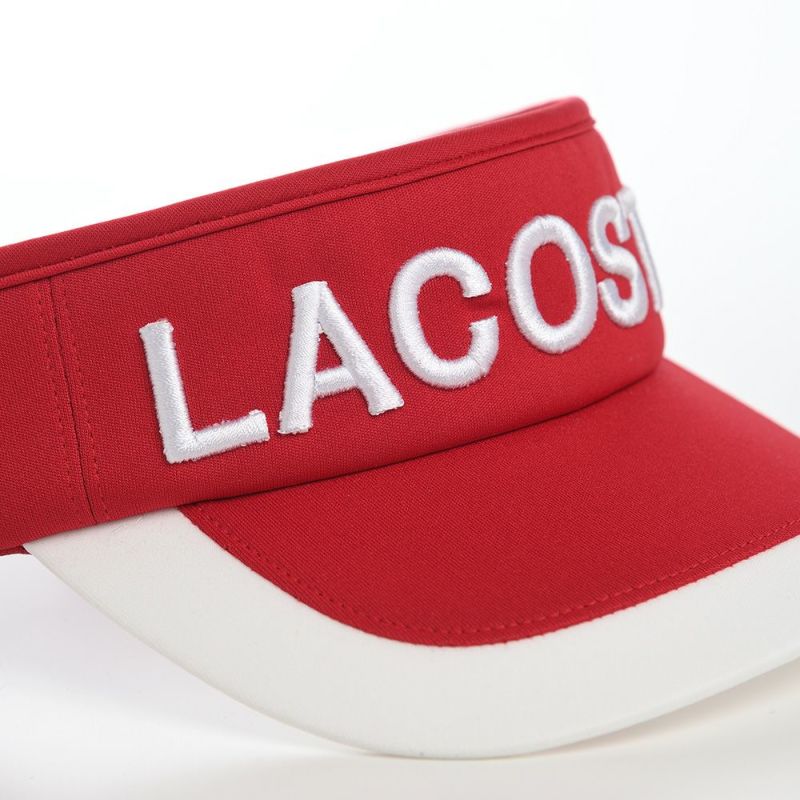 ラコステのサンバイザー LOGO VISOR（ロゴバイザー） L1277 レッド