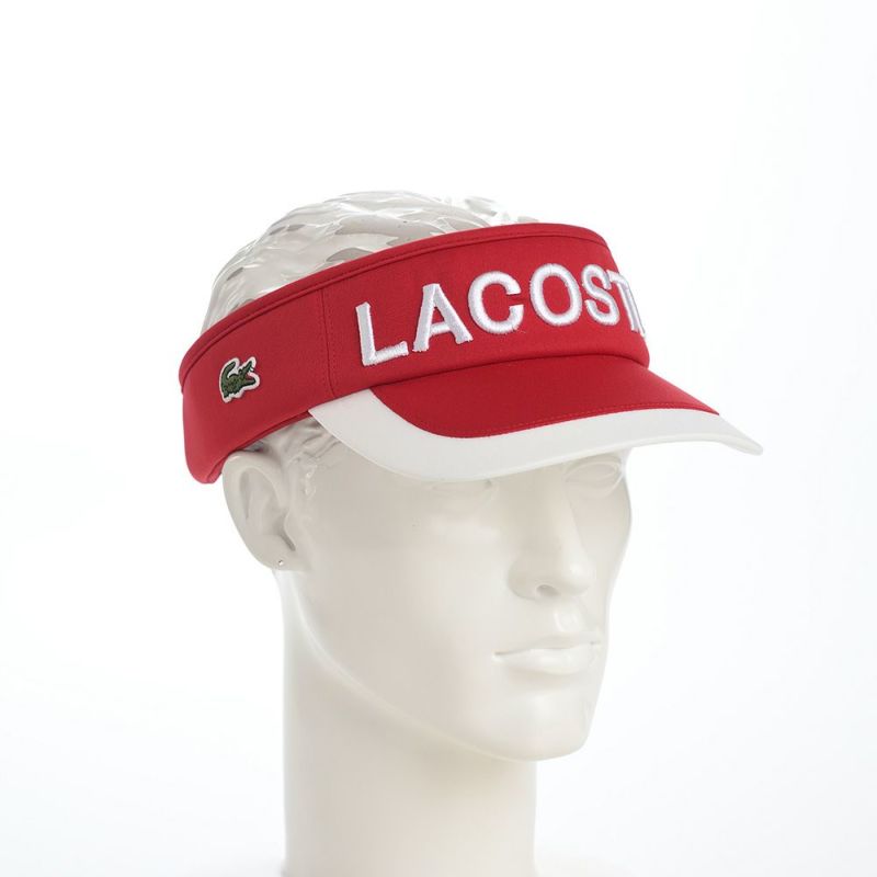 ラコステのサンバイザー LOGO VISOR（ロゴバイザー） L1277 レッド