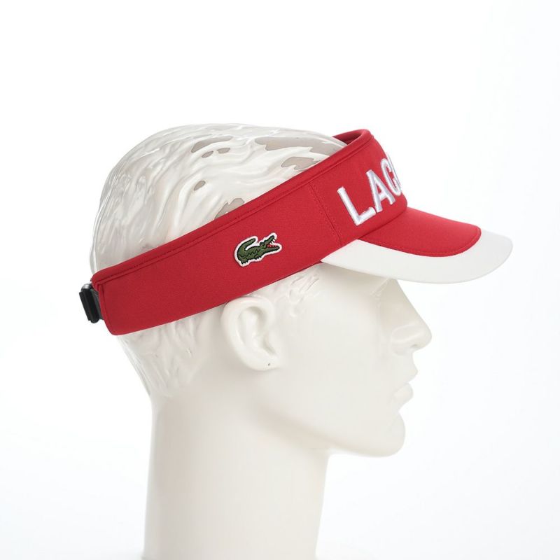 ラコステのサンバイザー LOGO VISOR（ロゴバイザー） L1277 レッド